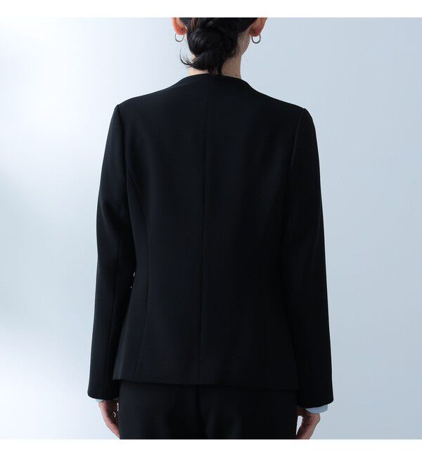 Demi-Luxe BEAMS 「トリアセ カラーレスジャケット＊」|ノーカラージャケット|