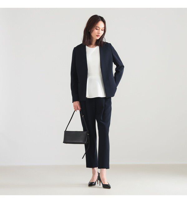 Demi-Luxe BEAMS 「トリアセ カラーレスジャケット＊」|ノーカラージャケット|