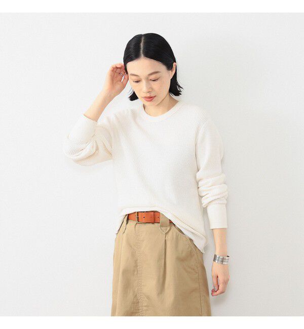 BEAMSBOY「コットン サーマル クルーネック ロングスリーブ Tシャツ」|Tシャツ・カットソー|
