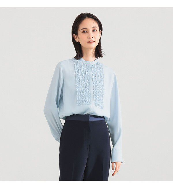 Demi-Luxe BEAMS 「ジョーゼット フリルブラウス＊」|シャツ・ブラウス|