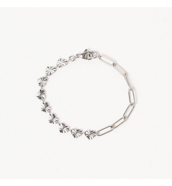 Ray BEAMS 「ステンレス ハート ＆ チェーン ブレスレット」|ブレスレット・バングル|