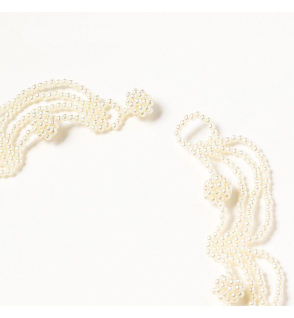 Ray BEAMS 「designsix / 別注 ハーフ フリル ビーズ ネックレス」|ネックレス|