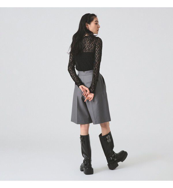 Ray BEAMS 「ストレッチレース クルーネック Tシャツ」|Tシャツ・カットソー|