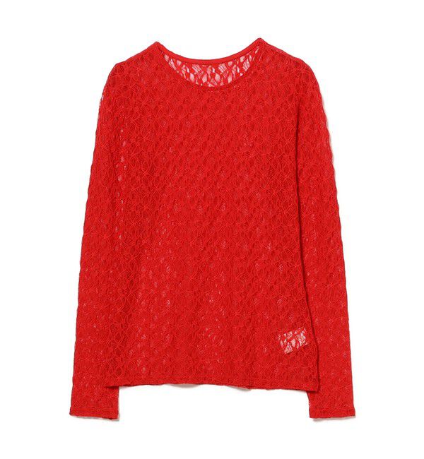 Ray BEAMS 「ストレッチレース クルーネック Tシャツ」|Tシャツ・カットソー|