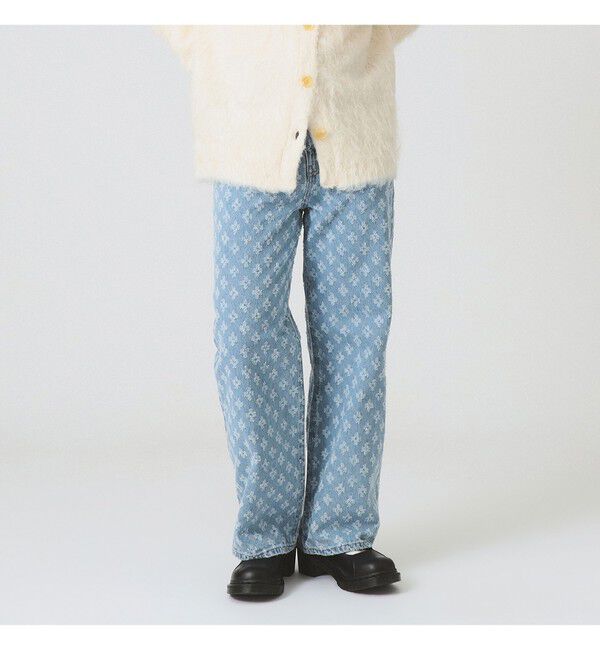 Ray BEAMS 「ジャカード デニム パンツ」|デニム|