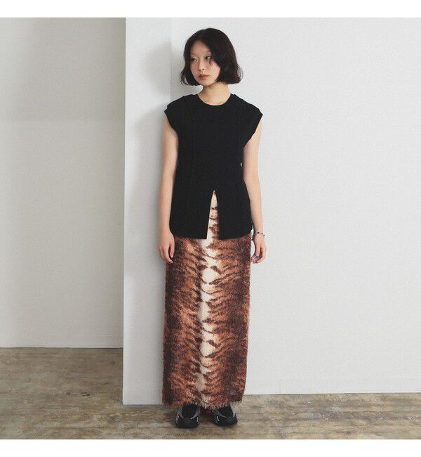 Ray BEAMS 「フリンジ ファー タイトスカート」|スカート|