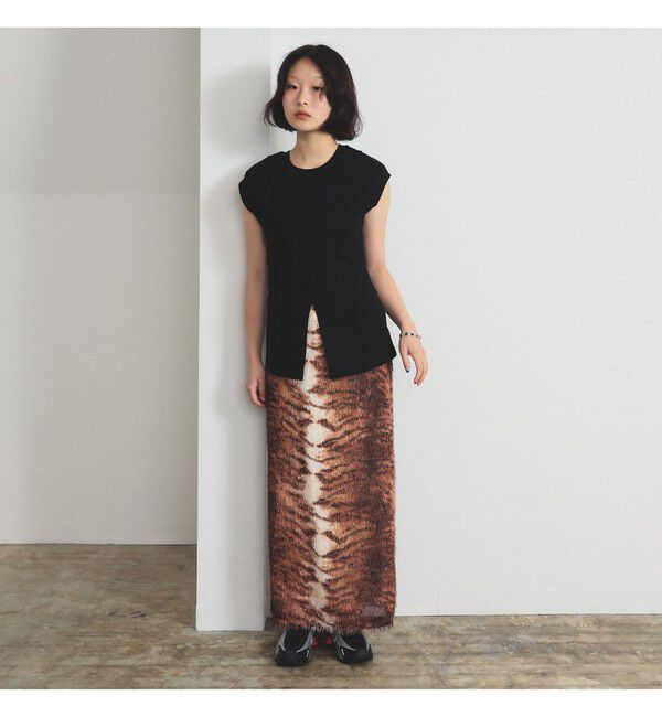 Ray BEAMS 「フリンジ ファー タイトスカート」|スカート|