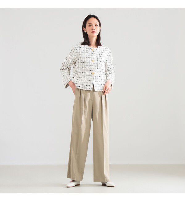 Demi-Luxe BEAMS 「ツイード ノーカラー ジャケット＊」|ダッフルコート|