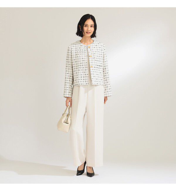 Demi-Luxe BEAMS 「ツイード ノーカラー ジャケット＊」|ダッフルコート|