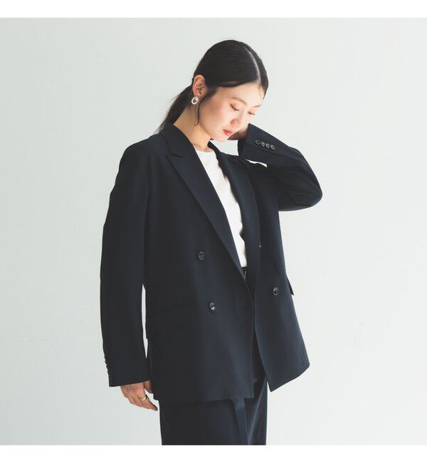 Demi-Luxe BEAMS 「Oggi &times; Demi-Luxe BEAMS / ボクシー テーラードジャケット」|ダッフルコート|NAVY