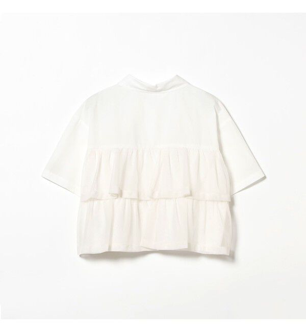 Ray BEAMS 「シアー ティアード クロップド シャツ」|シャツ・ブラウス|