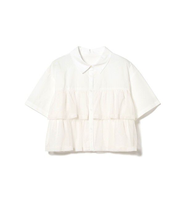 Ray BEAMS 「シアー ティアード クロップド シャツ」|シャツ・ブラウス|