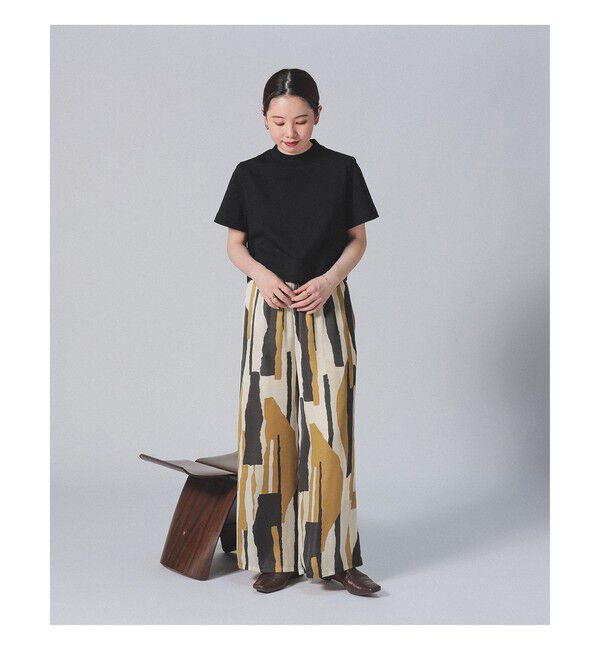 Demi-Luxe BEAMS 「モックネック ショート Tシャツ」|Tシャツ・カットソー|