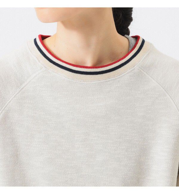 BEAMSBOY「【別注】Healthknit / ライン リブ クルーネック スウェット」|スウェット・ジャージ|