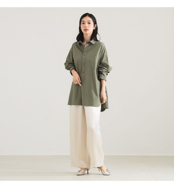 Demi-Luxe BEAMS 「TICCA / コットン スクエア ビッグシャツ」|シャツ・ブラウス|