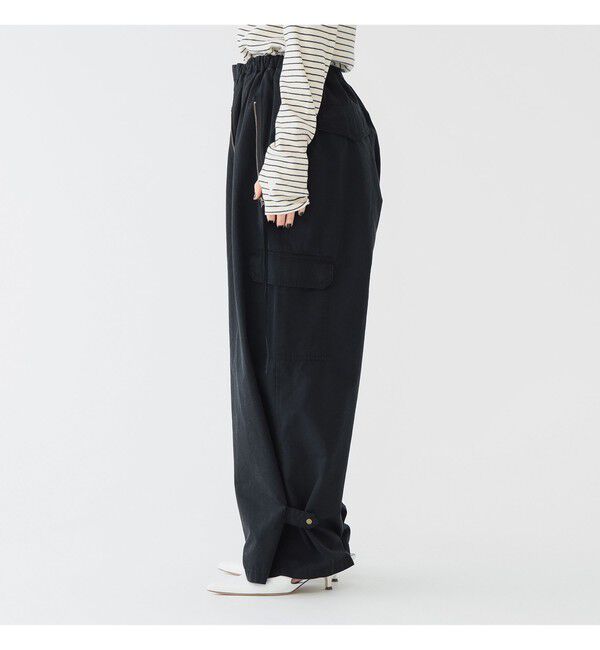 BEAMSBOY「maturely / コットン シルク ジッパー カーゴパンツ」|チノ|