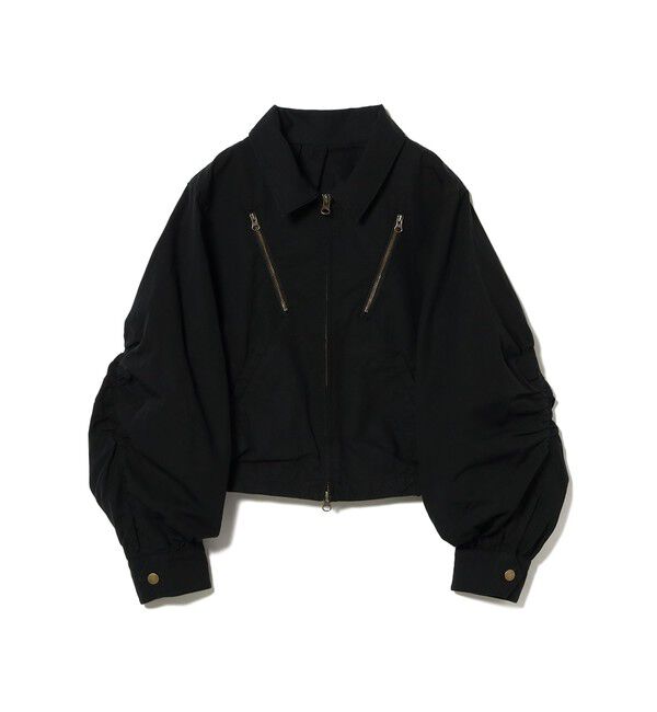 BEAMSBOY「maturely / コットン シルク ジッパー ブルゾン」|ブルゾン・スタジャン|