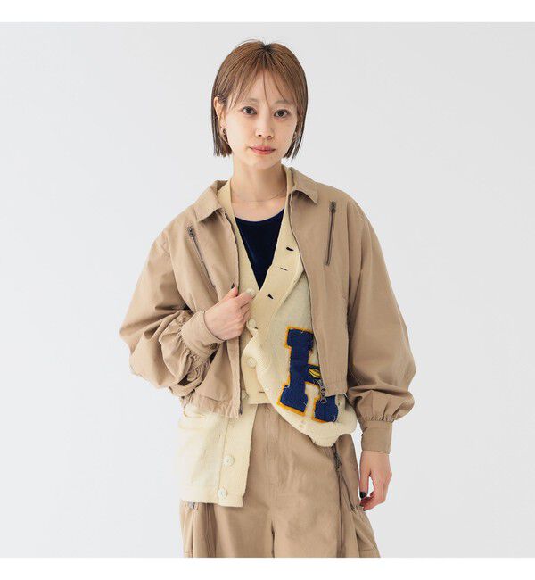 BEAMSBOY「maturely / コットン シルク ジッパー ブルゾン」|ブルゾン・スタジャン|