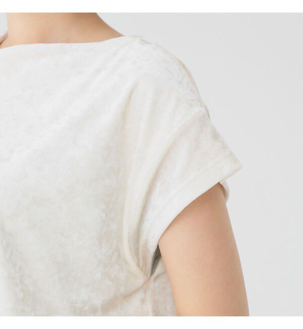 BEAMSBOY「maturely / ベロア ジッパー トップ」|Tシャツ・カットソー|