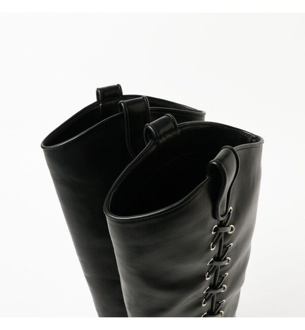 Ray BEAMS 「レースアップ ウエスタン ブーツ」|ロングブーツ|