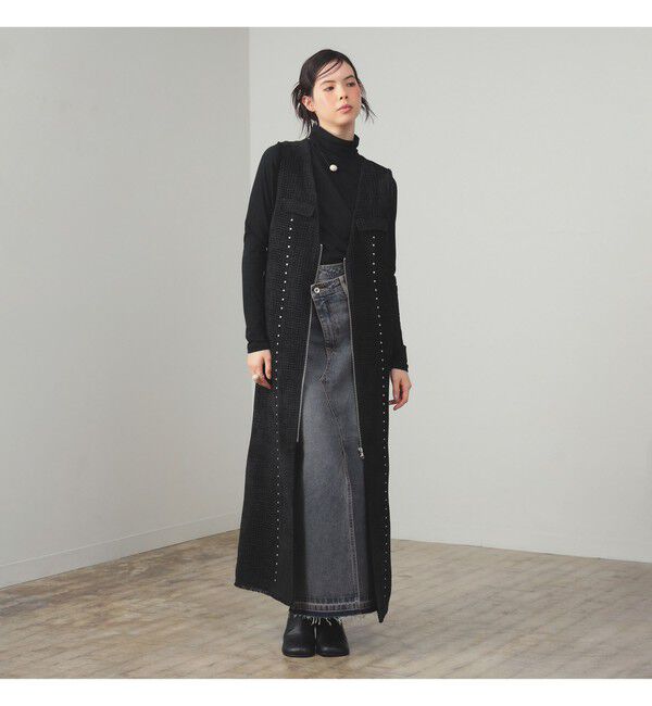 Ray BEAMS 「ツイード スタッズ ノースリーブ ワンピース」|ワンピース|