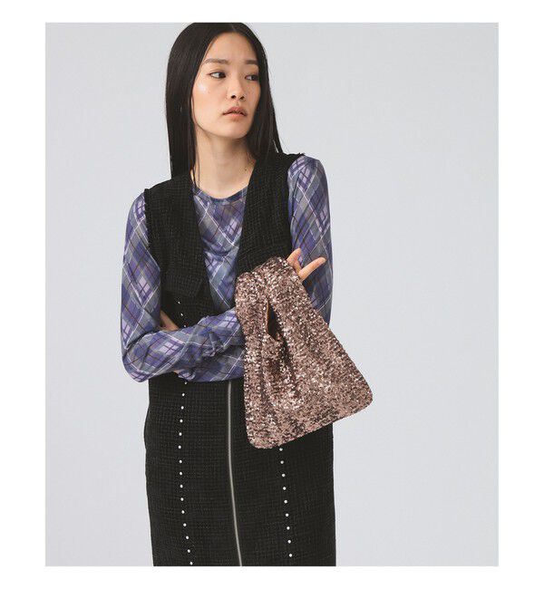 Ray BEAMS 「スパンコール バッグ」|その他|【WEB限定】BROWN
