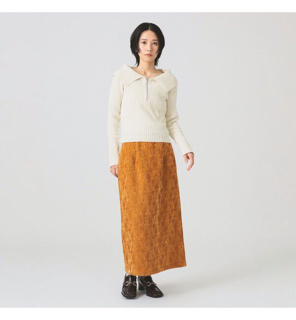 Ray BEAMS 「起毛 レース タイト スカート」|タイト|