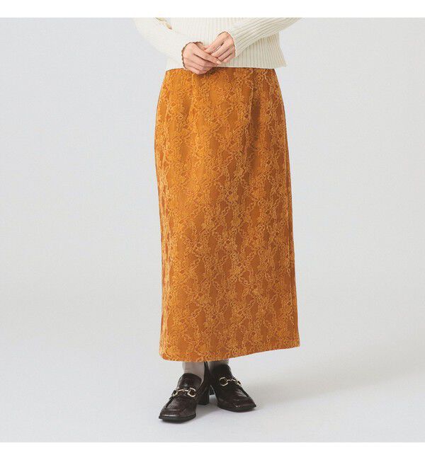 Ray BEAMS 「起毛 レース タイト スカート」|タイト|