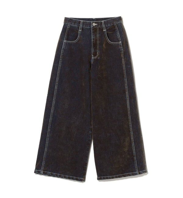 Ray BEAMS 「フロッキー デニム ワイド パンツ」|デニム|