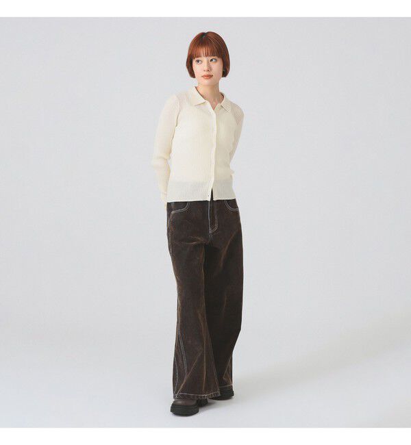 Ray BEAMS 「フロッキー デニム ワイド パンツ」|デニム|