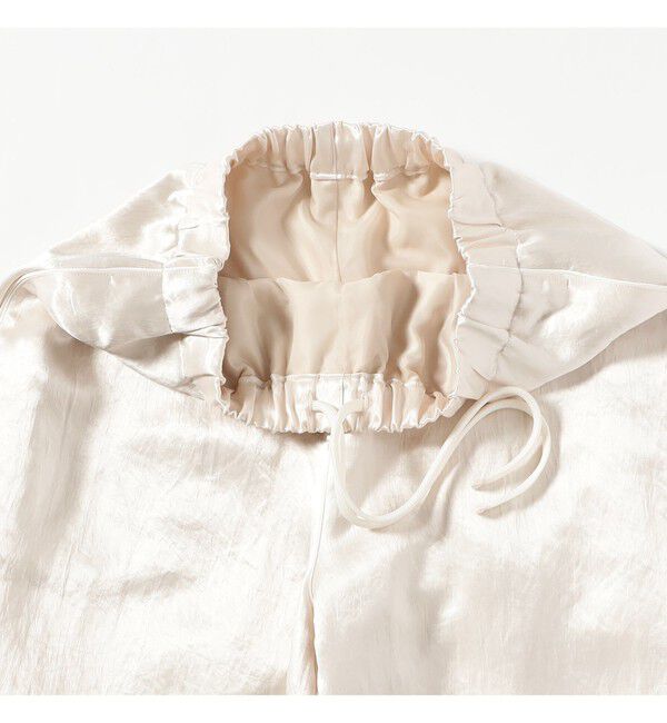 Demi-Luxe BEAMS 「アセテート サテン ワイドパンツ」|チノ|