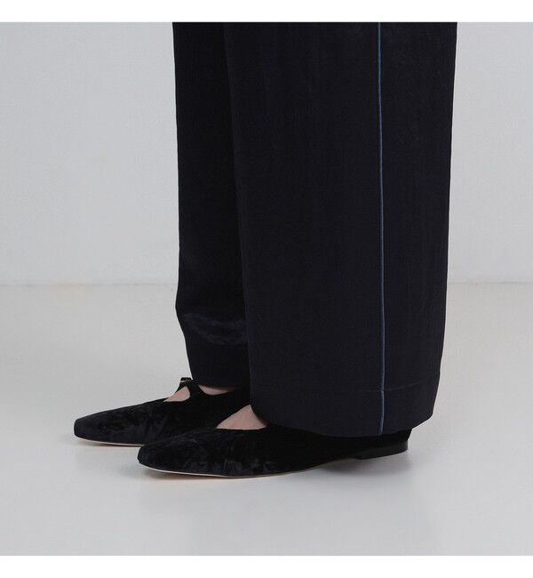 Demi-Luxe BEAMS 「アセテート サテン ワイドパンツ」|チノ|