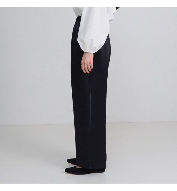 Demi-Luxe BEAMS 「アセテート サテン ワイドパンツ」|チノ|