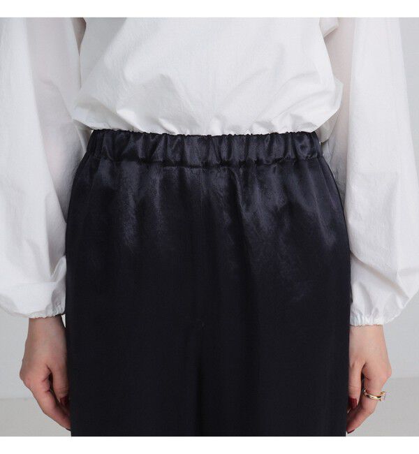 Demi-Luxe BEAMS 「アセテート サテン ワイドパンツ」|チノ|