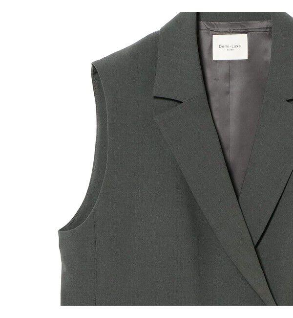 Demi-Luxe BEAMS 「トロピカル 2ボタン ジレ」|ダウン|