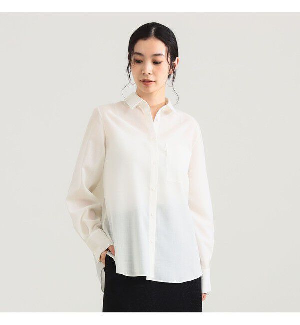 Demi-Luxe BEAMS 「ポリエステル ウール トロピカル シアー シャツ」|シャツ・ブラウス|