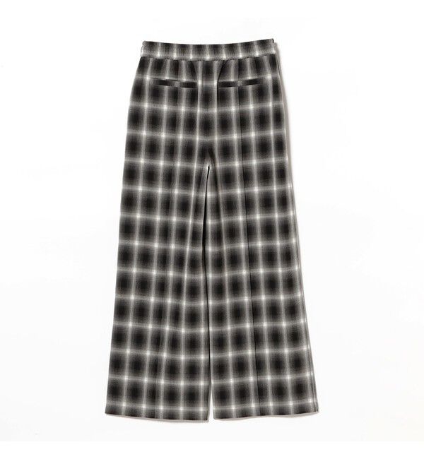 Ray BEAMS 「オンブレチェック ワイド パンツ」|チノ|