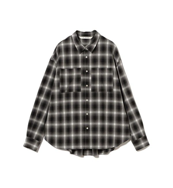 Ray BEAMS 「オンブレチェック ビッグ シャツ」|シャツ・ブラウス|