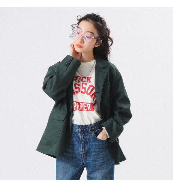 BEAMSBOY「ポリエステル ツイル スリーボタン ジャケット」|テーラードジャケット|D.GRN