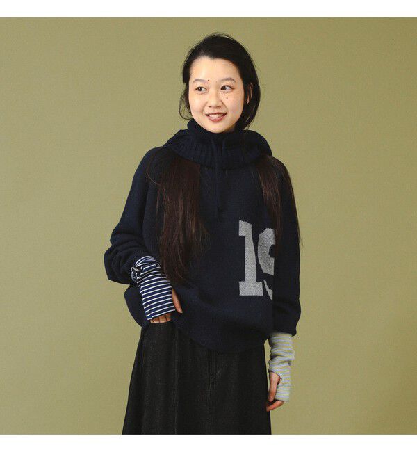 BEAMSBOY「ビッグ ロゴ クルー」|ニット・セーター|