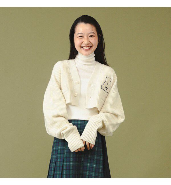 BEAMSBOY「ショート レタード カーディガン」|ニット・セーター|