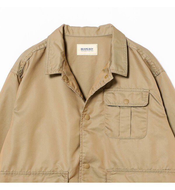 BEAMSBOY「シャンブレー ギャバ ショート フィッシング ジャケット」|ブルゾン・スタジャン|