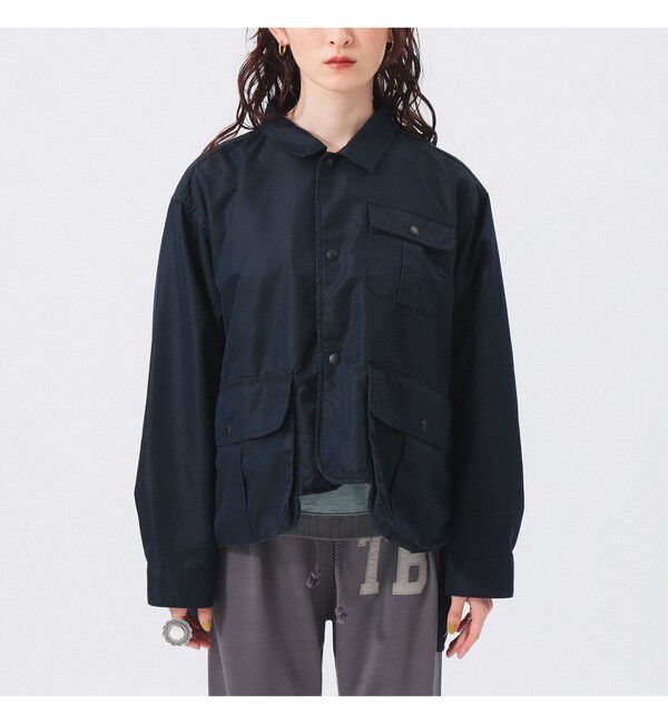 BEAMSBOY「シャンブレー ギャバ ショート フィッシング ジャケット」|ブルゾン・スタジャン|