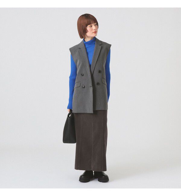 Ray BEAMS 「ヘリンボーン 4ボタン ダブルブレスト ジレ」|ベスト・ジレ|
