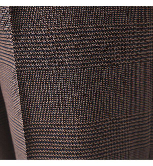 BEAMSBOY「チェック ロング ダブルヘム スラックス」|スラックス|