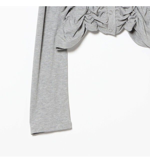 Ray BEAMS 「リブ シャーリング カーディガン」|カーディガン|