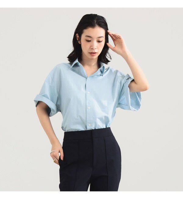 Demi-Luxe BEAMS 「AK+1 / ハーフスリーブ コットン シャツ」|シャツ・ブラウス|