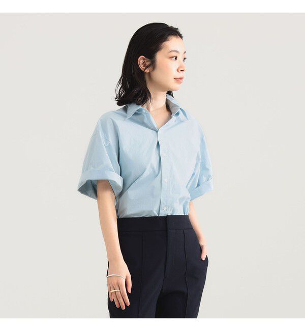 Demi-Luxe BEAMS 「AK+1 / ハーフスリーブ コットン シャツ」|シャツ・ブラウス|