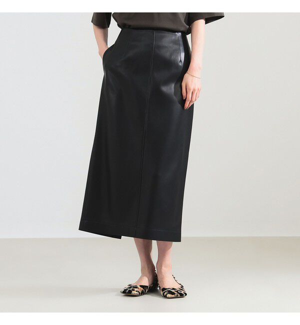 Demi-Luxe BEAMS 「フェイクレザー セミタイトスカート」|スカート|