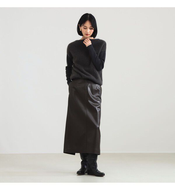 Demi-Luxe BEAMS 「フェイクレザー セミタイトスカート」|スカート|
